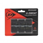 Dunlop Overgrip U Sweat 0.5mm - chłonny, chwytliwy - czarny - 3 sztuki